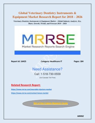 Global Veterinary Dentistry Instruments & Equipment Market Report till 2026