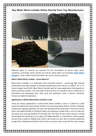 Black Silicon Carbide