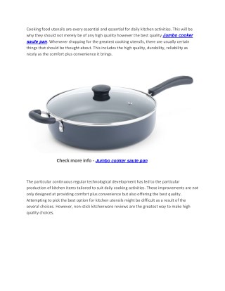 T-Fal Specialy 5-Quart Jumbo Cooker Saute Pan