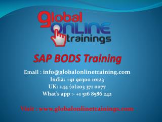 SAP BODS Training | SAP BODS online training course - global trainings