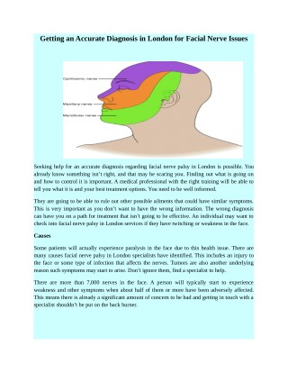 Getting an Accurate Diagnosis in London for Facial Nerve Issues