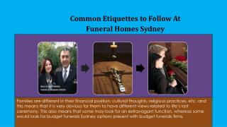 Common Etiquettes to Follow At Funeral Homes Sydney