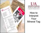 How to Interpret Your Mineral Tag