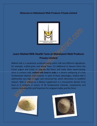 malt extract, Malt Extract Powder at mahalaxmimaltextract.pdf