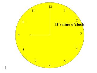 It’s nine o’clock