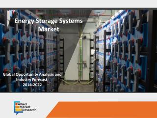 Energy Storage Systems Market to Reach $264,953 Million, Globally, by 2022