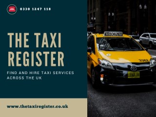 Find Taxi Companies and Car Hire Services