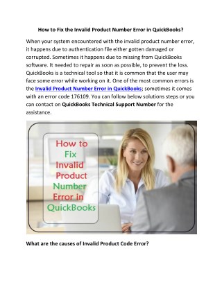 How to Fix the Invalid Product Number Error in QuickBooks?