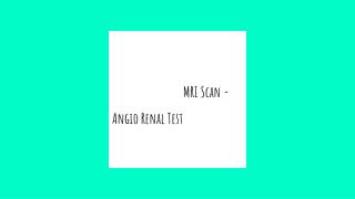 Mri scan angio renal test