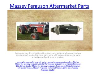 , Starter Motor for Massey Ferguson Tractor