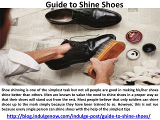 Guide to Shine Shoes