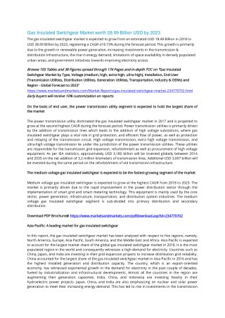 Gas Insulated Switchgear Market worth 28.09 Billion USD by 2023, at a CAGR of 8.73% from 2018 to 2023.