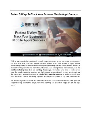 Fastest 5 Ways To Track Your Business Mobile Appâ€™s Success