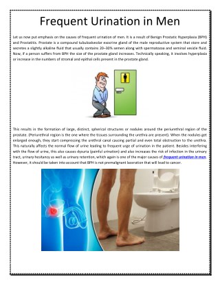 Frequent Urination in Men