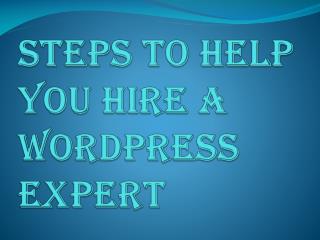 Tips to Hire a WordPress Expert