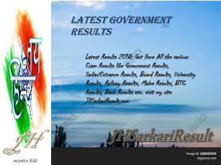 Latest Government Results