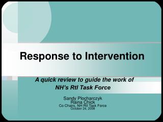 Response to Intervention