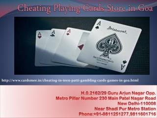 Cheating Playing Cards Store in Goa