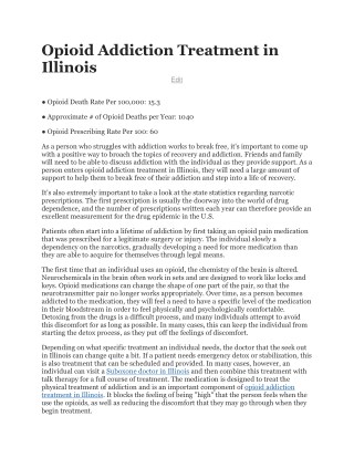 opioid Addiction treatment in Illinois