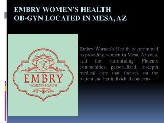 Gynecological Specialist & Womenâ€™s Healthcare Professionals in Mesa, AZ