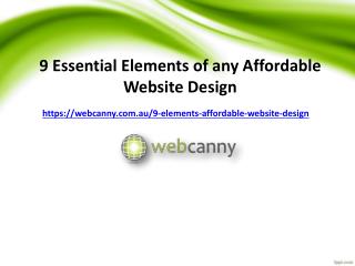 9 Elements of Affordable Website Design