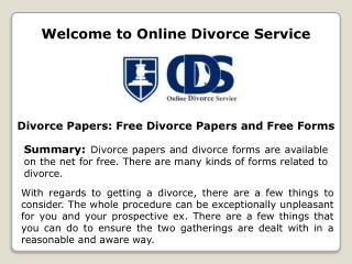 Online Divorce Application at onlinedivorceservice