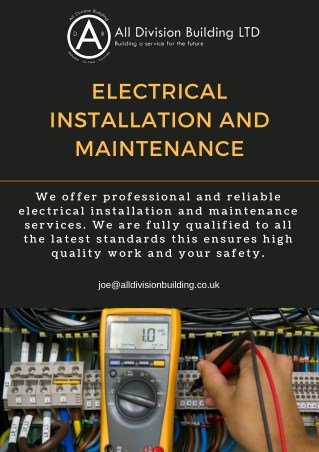 Electrical Installation and Maintenance