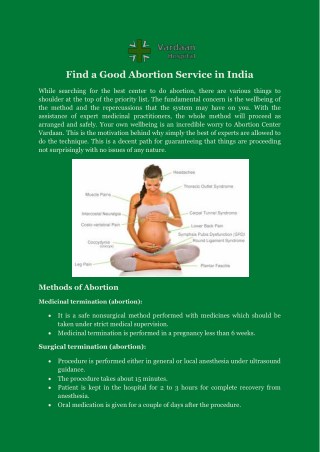 Find a Good Abortion Service in India