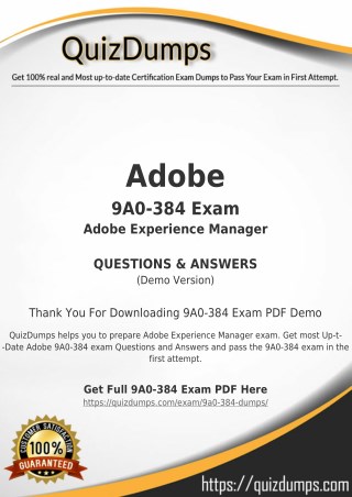 9A0-384 Exam Dumps - Get 9A0-384 Dumps PDF