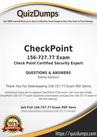 156-727.77 Exam Dumps - Preparation with 156-727.77 Dumps PDF