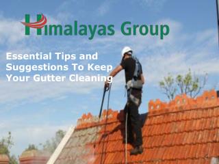 Essential Tips and Suggestions To Keep Your Gutter Cleaning