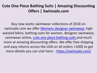 Cute One Piece Bathing Suits | Amazing Discounting Offers | Swimsale.com