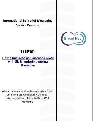 How a business can increase profit with SMS marketing during Ramadan