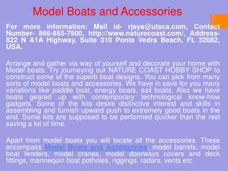 Model Boats and Accessories