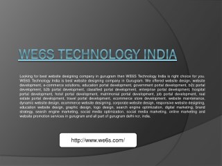 Website Designing Company in Gurugram - WE6S Technology India