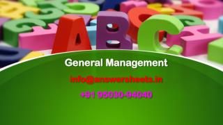 General Management - What should John Godwin do