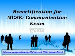 Prepare Free Microsoft 70-384 Final Exam With Dumps4download.in