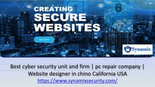 Best cyber security unit and firm pc repair company - website designer in chino california usa