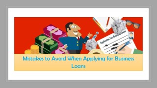 Mistakes to Avoid When Applying for Business Loans