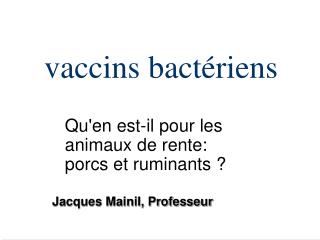 vaccins bactériens