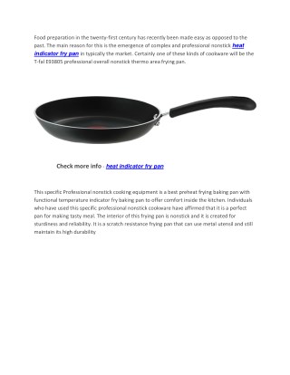 The heat indicator frying pan