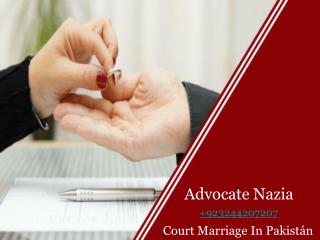 Legal Way Of Court Marriage In Pakistan