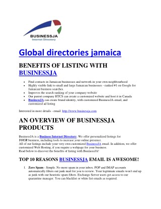 Global directories jamaica