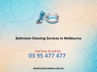 Bathroom Cleaning Services in Melbourne