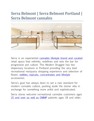 Serra Belmont | Serra Belmont Portland | Serra Belmont cannabis