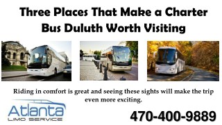 Charter bus rental Duluth