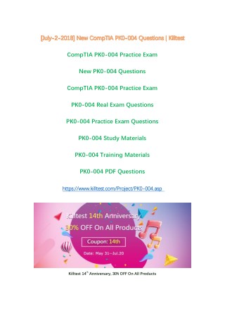 Real CompTIA PK0-004 Test Questions Killtest