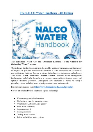 The NALCO Water Handbook - 4th Edition