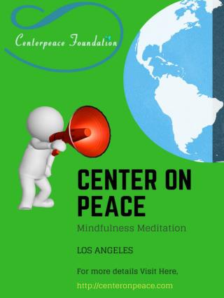 Variety Of Services And Programs For Mindfulness Meditation Los Angeles Offered By Centerpeace Foundation