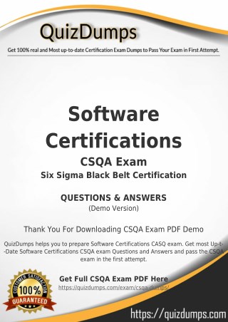 CSQA Exam Dumps - Preparation with CSQA Dumps PDF